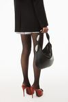 alexander wang 皮革新月包 black