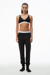 alexander wang unisex jogger in cotton waffle thermal  black