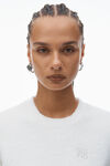 Alexander Wang white logo cropped sweater tee