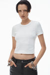 Alexander Wang white logo jacquard short sleeve baby tee