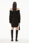 alexander wang 密织棉质露肩连衣裙 black