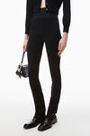 Alexander Wang black 徽标腰带靴型裤