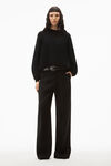 alexander wang pullover sweater in ribbed chenille black