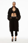 alexander wang logo elastic jogger in stretch corduroy  black