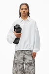 Alexander Wang white 超大号polo衫，带有蓬松标志