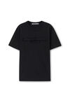 Alexander Wang black 做旧徽标装饰棉质平纹针织布中性 t 恤
