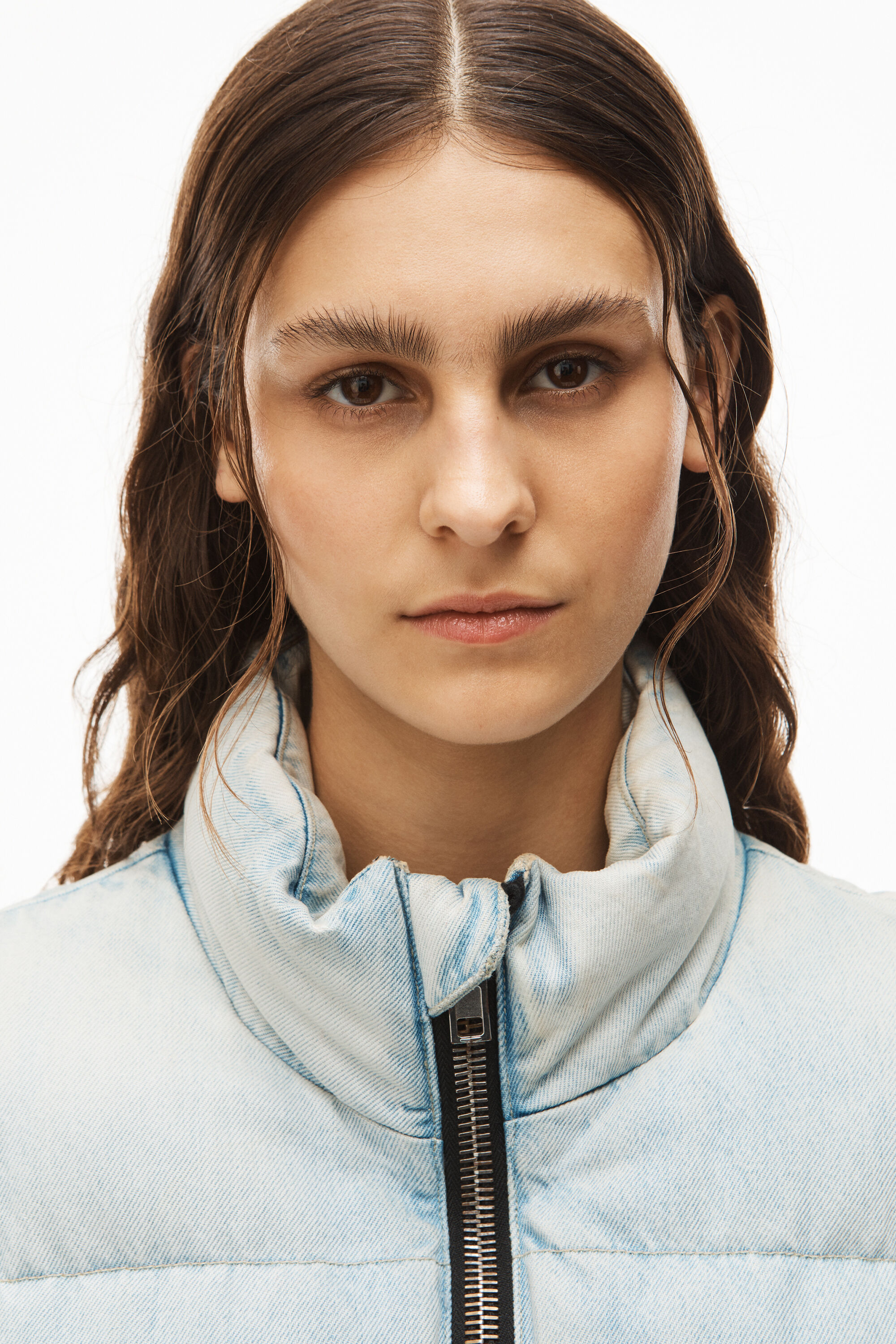 alexander wang denim puffer