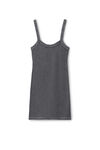 Alexander Wang army drab 灰色华夫纹针织吊带连衣裙