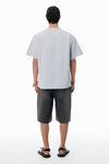 Alexander Wang light heather grey light grey cotton boxy logo t-shirt