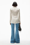 alexander wang crystal pinstripe shirt in silk charmeuse bone