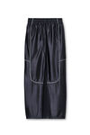 Alexander Wang navy grey 光泽罗缎平纹针织布解构式筒状半身裙