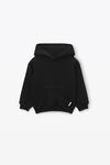 alexander wang kids hoodie in essential terry black