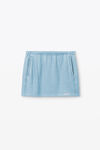Alexander Wang light blue 浅蓝色棉质毛圈布迷你半身裙