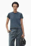 Alexander Wang acid river shrunken logo embossed tee in cotton