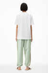alexander wang 密织平纹针织短袖图案 t 恤 bright white