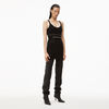 alexander wang 徽标弹力连衣裙 black