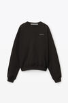 Alexander Wang black 密绒圆领套头衫