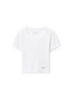 Alexander Wang white 水晶烫钻短袖短款 t 恤