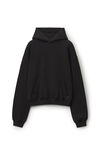 alexander wang 密绒连帽衫 black