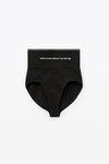 alexander wang 徽标装饰罗纹针织松紧内裤 black