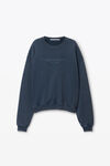 Alexander Wang acid pebble 棉质压花徽标卫衣