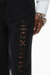 Alexander Wang washed black ez cut-out logo jeans