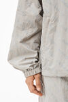 alexander wang logo track jacket in crinkle nylon alloy