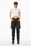 alexander wang 紧身针织半高领上衣  soft white