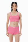 Alexander Wang lotus pink 粉色华夫纹针织吊带背心