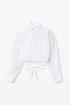 Alexander Wang white 棉质牛津布围裹式衬衫