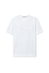 Alexander Wang white unisex tee with distressed logo in cotton jersey