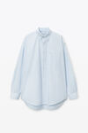 Alexander Wang oxford blue/white 棉质牛津布加大款衬衫