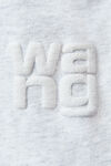 Alexander Wang light heather grey puff logo tee in cotton jersey