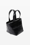 Alexander Wang black punch 裂纹漆皮迷你托特包