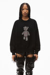 alexander wang 强缩羊毛水晶 beiress 套头衫 black