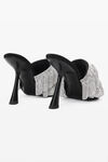 alexander wang nala 105 水晶皱褶饰边凉鞋 black