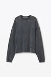 Alexander Wang vintage grey men's long-sleeve tee in cotton jersey