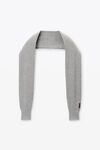 Alexander Wang heather grey hybrid ribbed scarf with sleeves