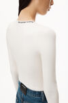 alexander wang 徽标提花弹力针织上衣 soft white