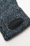 Alexander Wang oxford blue dome logo gloves in ribbed wool stretch