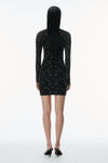 Alexander Wang washed black multi floral-print ribbed cotton minidress