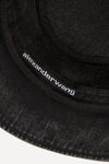 alexander wang 牛仔布水晶水桶帽 grey aged