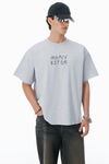 Alexander Wang light heather grey light grey cotton boxy logo t-shirt