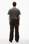 alexander wang cargo pant in jacquard nylon black