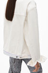 alexander wang 天然牛仔徽标机车夹克 vintage white