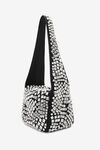 alexander wang 铆钉皮革小号新月流浪包 black