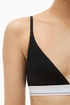 Alexander Wang black bralette in ribbed jersey