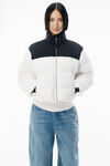 Alexander Wang white/black 黑白拼色哑光尼龙羽绒夹克