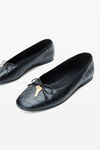 Alexander Wang black black lambskin ballet flats