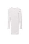 Alexander Wang white 罗纹棉长袖圆领连衣裙